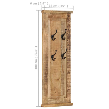 Coat Racks 2 Pcs Solid Wood Mango 38X100 Cm