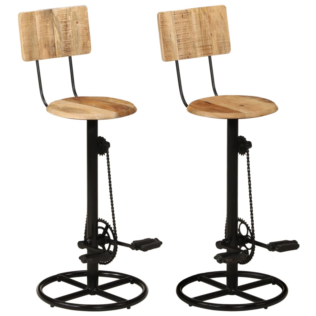 Bar Chairs 2 Pcs Solid Mango Wood