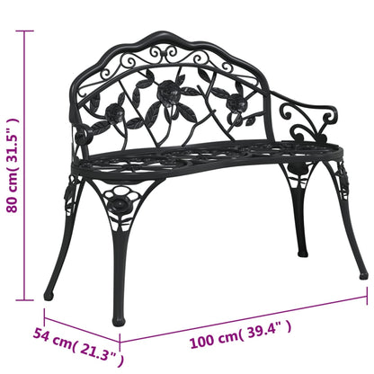 Garden Bench 99 Cm Cast Aluminium