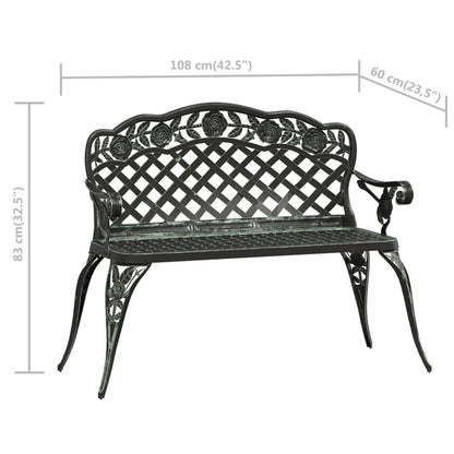 Garden Bench 108 Cm Cast Aluminium