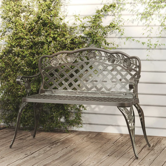 Garden Bench 108 Cm Cast Aluminium