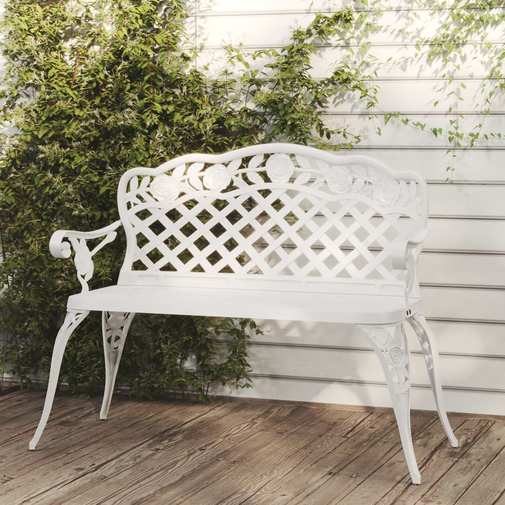 Garden Bench 108 Cm Cast Aluminium