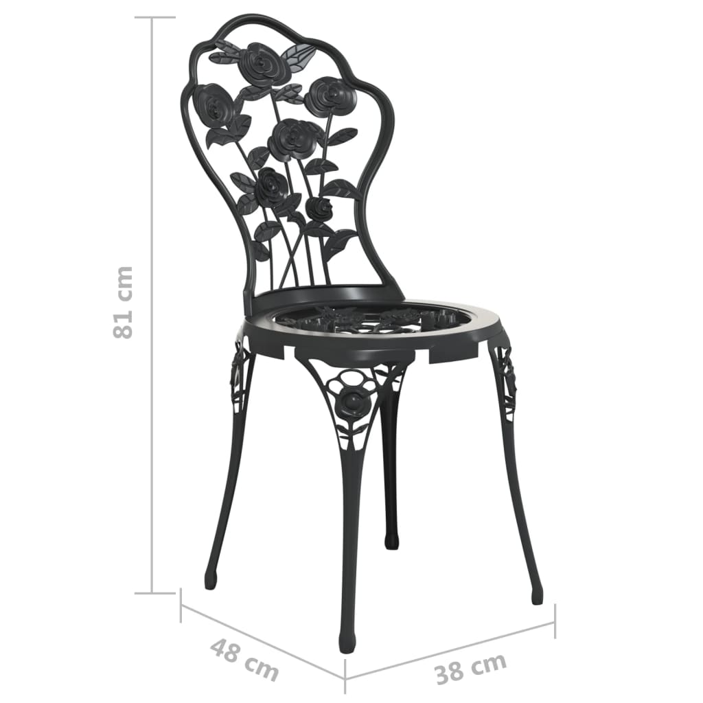 Bistro Chairs 2 Pcs Cast Aluminium