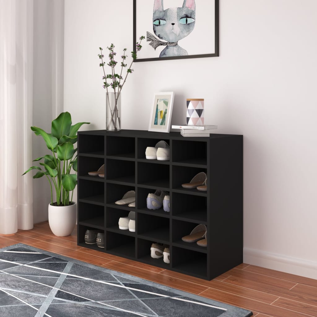 Shoe Rack Engineered Wood 92X30X67.5 Cm