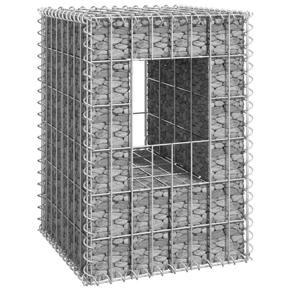 Gabion Basket Posts 2 Pcs Iron
