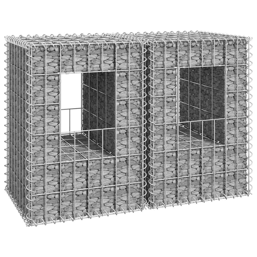 Gabion Basket Posts 2 Pcs Iron