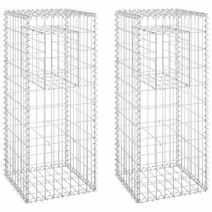 Gabion Basket Posts 2 Pcs Iron
