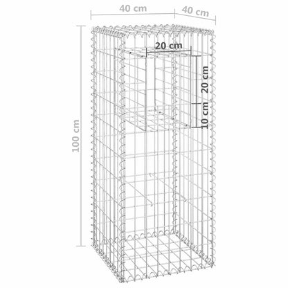Gabion Basket Posts 2 Pcs Iron