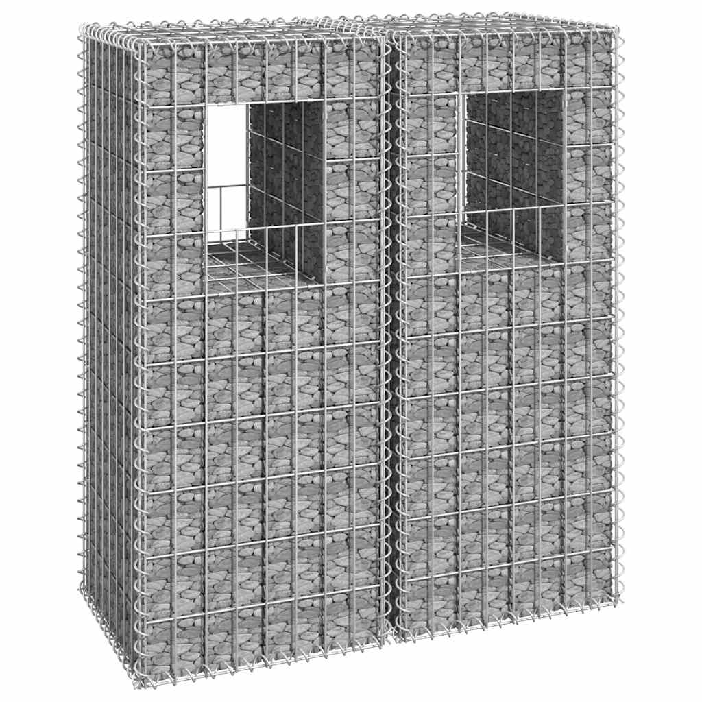 Gabion Basket Posts 2 Pcs Iron