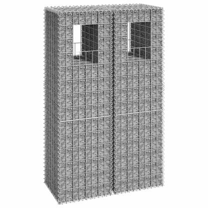 Gabion Basket Posts 2 Pcs Iron