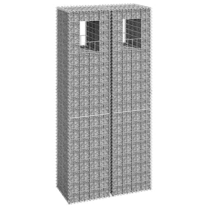 Gabion Basket Posts 2 Pcs Iron
