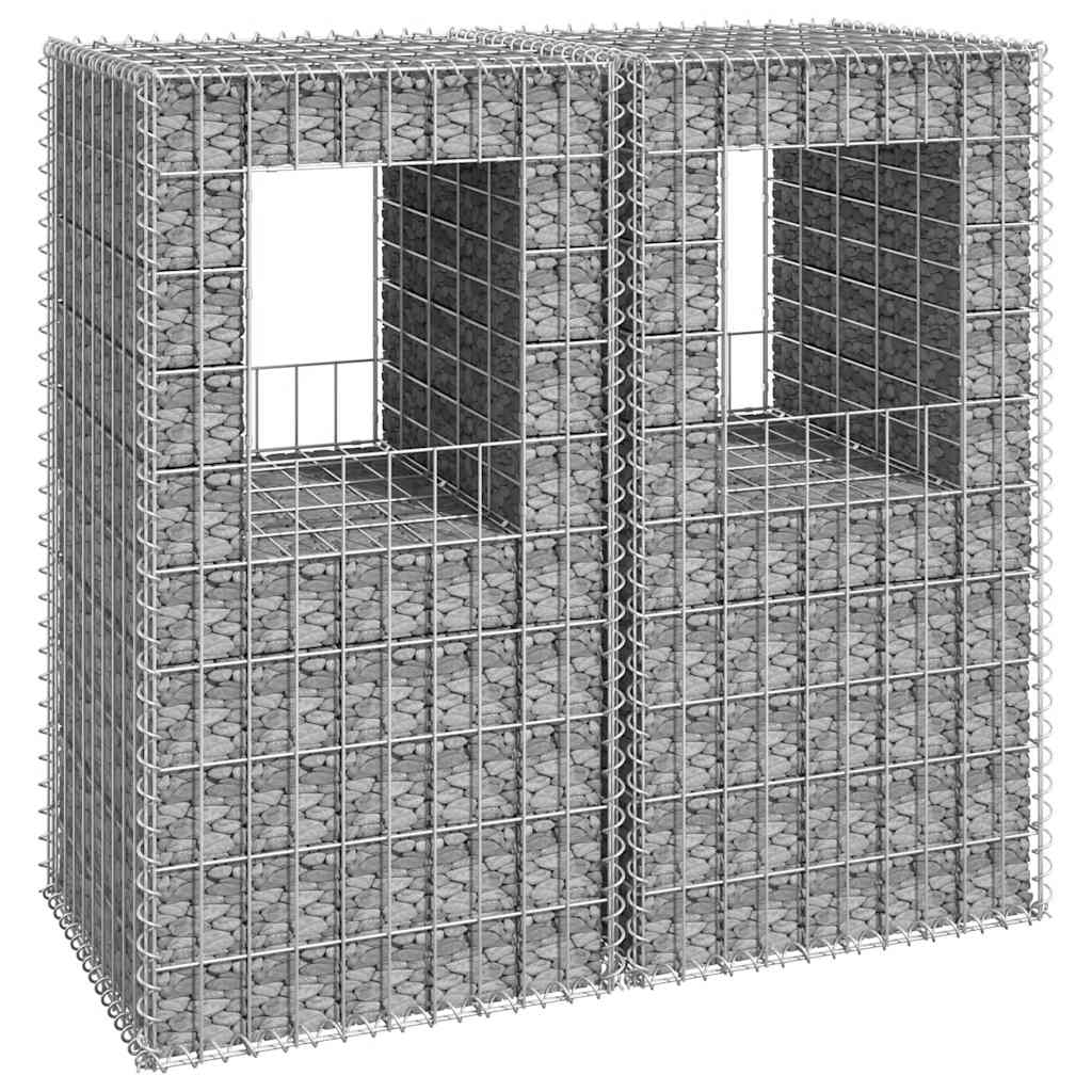 Gabion Basket Posts 2 Pcs Iron