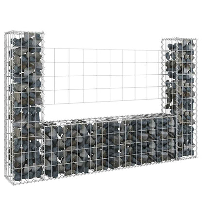 U-Shape Gabion Basket With 6 Posts Iron
