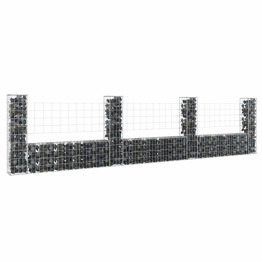 U-Shape Gabion Basket With 6 Posts Iron