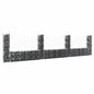 U-Shape Gabion Basket With 6 Posts Iron