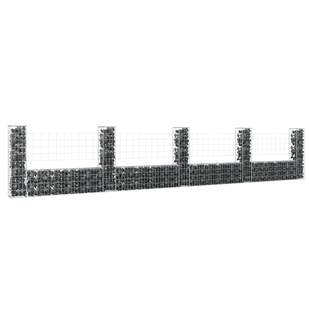 U-Shape Gabion Basket With 6 Posts Iron
