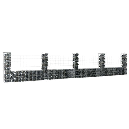 U-Shape Gabion Basket With 6 Posts Iron