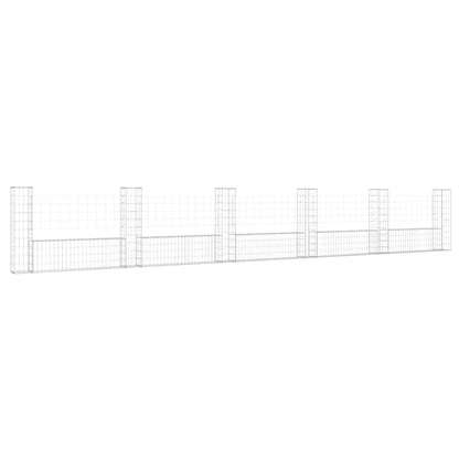 U-Shape Gabion Basket With 6 Posts Iron