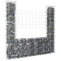 U-Shape Gabion Basket With 6 Posts Iron