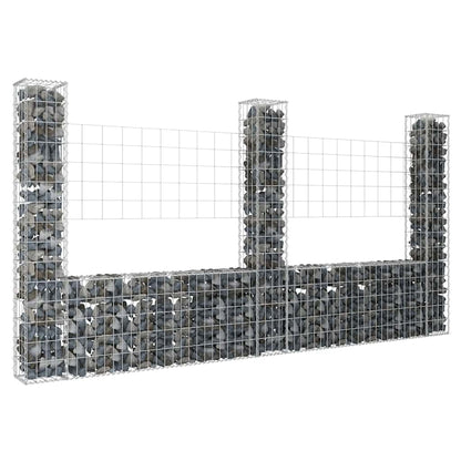 U-Shape Gabion Basket With 6 Posts Iron