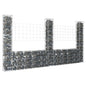 U-Shape Gabion Basket With 6 Posts Iron