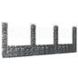 U-Shape Gabion Basket With 6 Posts Iron