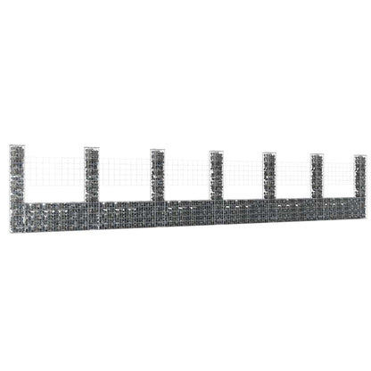 U-Shape Gabion Basket With 6 Posts Iron