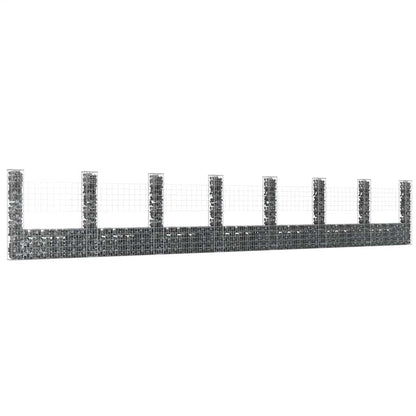 U-Shape Gabion Basket With 6 Posts Iron