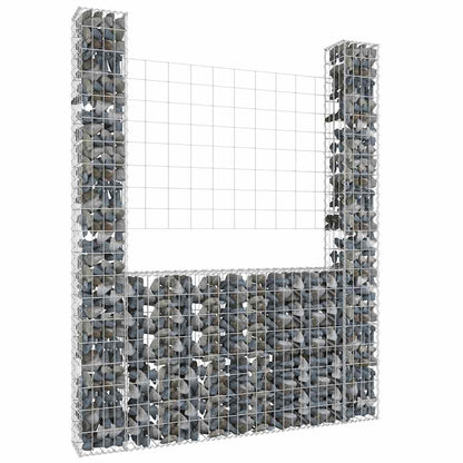 U-Shape Gabion Basket With 6 Posts Iron