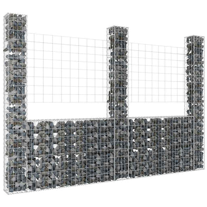 U-Shape Gabion Basket With 6 Posts Iron