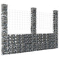 U-Shape Gabion Basket With 6 Posts Iron