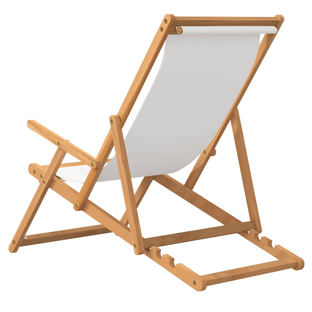 Folding Beach Chair Solid Wood Teak