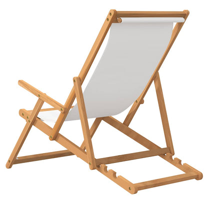 Folding Beach Chair Solid Wood Teak