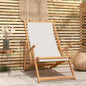 Folding Beach Chair Solid Wood Teak