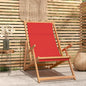 Folding Beach Chair Solid Wood Teak