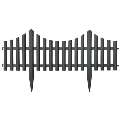 Lawn Edgings 17 Pcs Anthracite 1000 Cm Polypropylene