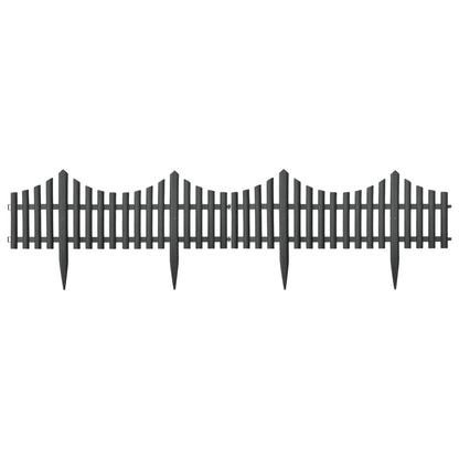 Lawn Edgings 17 Pcs Anthracite 1000 Cm Polypropylene