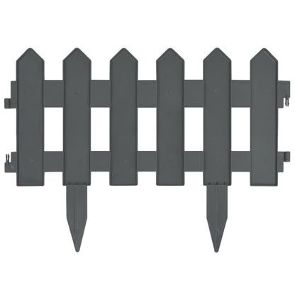 Lawn Edgings 25 Pcs Anthracite 10 M Polypropylene