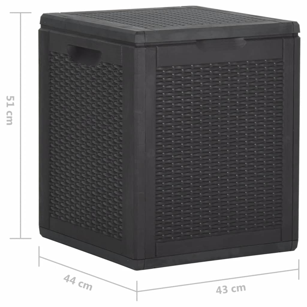 Garden Storage Box 90L Pp Rattan