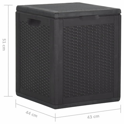 Garden Storage Box 90L Pp Rattan