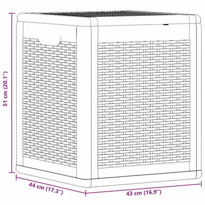 Garden Storage Box 90L Pp Rattan
