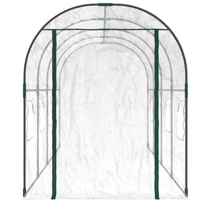 Greenhouse Transparent 160X400X190 Cm Pvc&Powder-Coated Steel