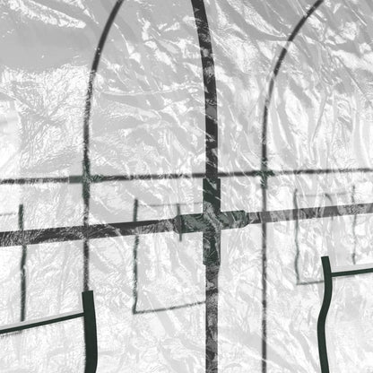 Greenhouse Transparent 160X400X190 Cm Pvc&Powder-Coated Steel