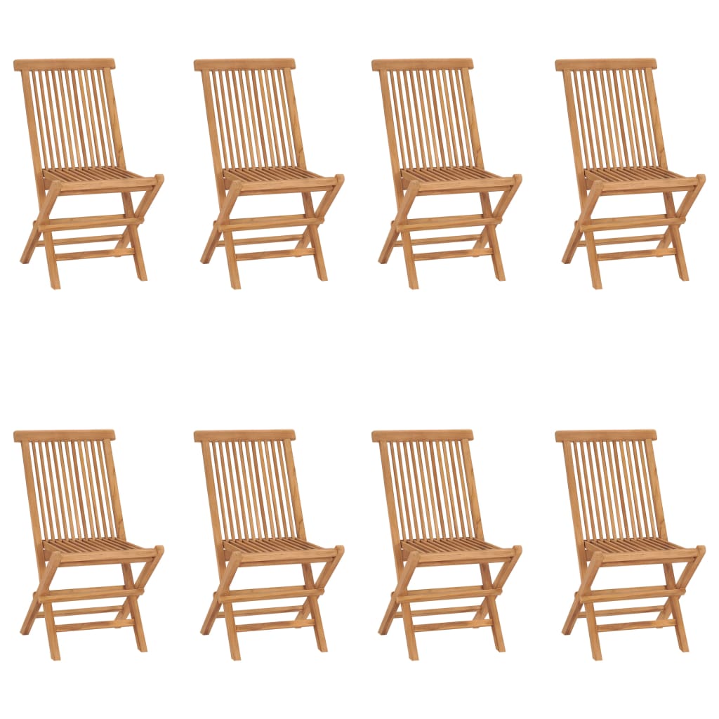 Folding Garden Chairs 6 Pcs Solid Wood Teak
