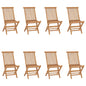 Folding Garden Chairs 6 Pcs Solid Wood Teak