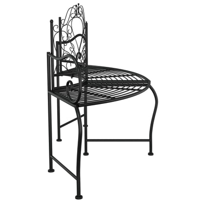 Tree Bench 150 Cm Black Steel