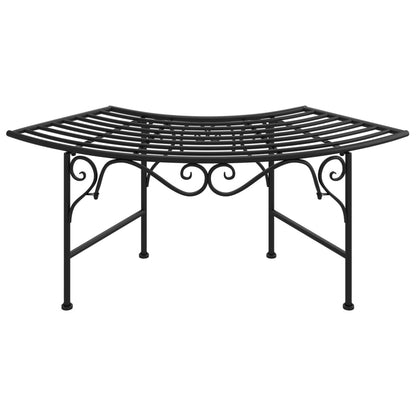 Tree Bench 113 Cm Black Steel