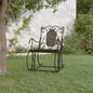 2-Seater Rocking Bench 113 Cm Black Steel