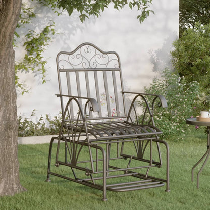 Glider Bench 61 Cm Black Steel