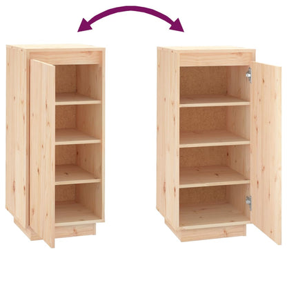 Shoe Cabinet 35X35X80 Cm Solid Wood Pine